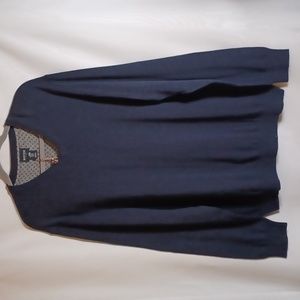BRITISH KHAKI Men's Dark Blue V Neck Sweater. Size XXL.